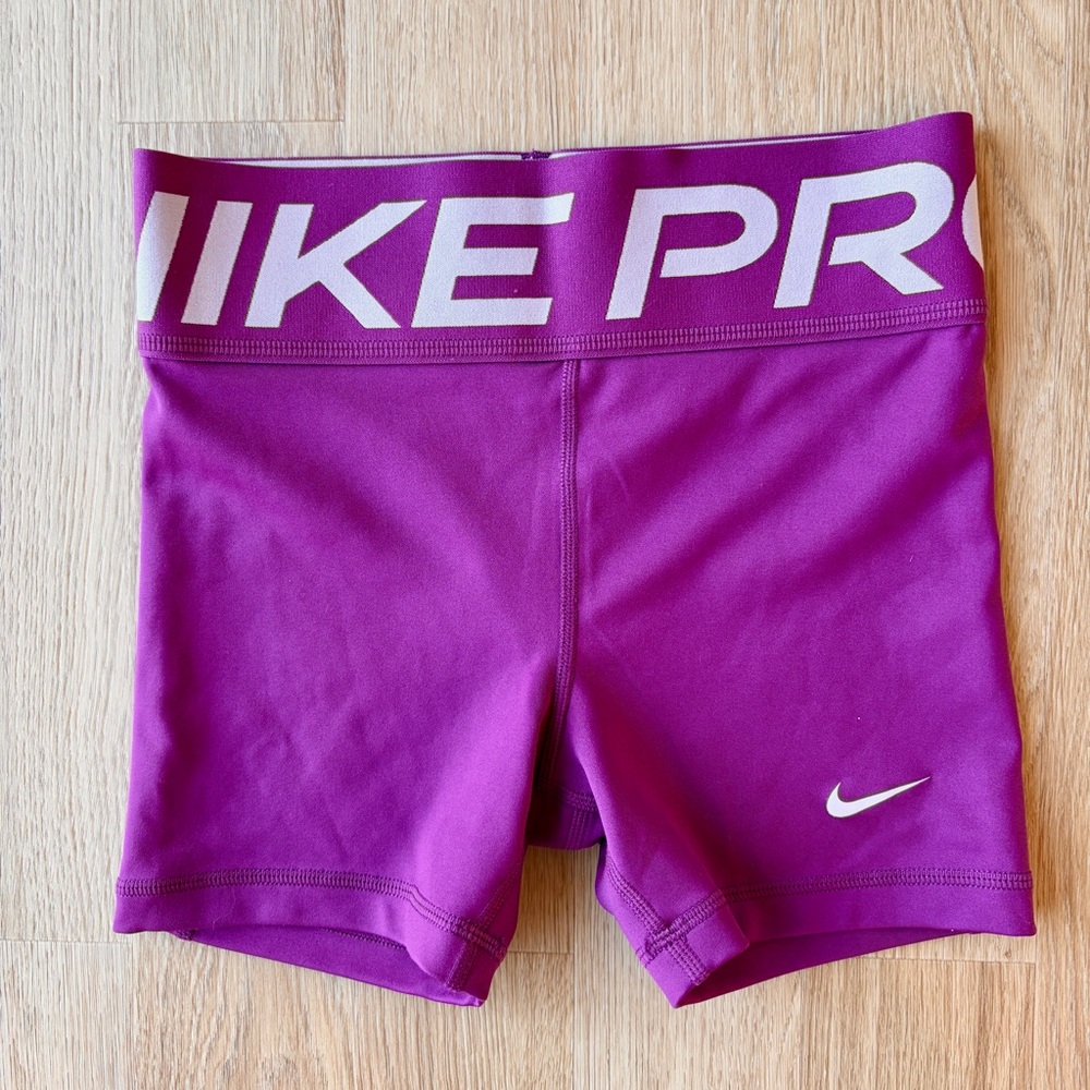 Youth Nike Pro Purple Training Shorts
